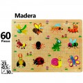 PUZZLE MADERA ANIMALES 60 PCS. - 3262